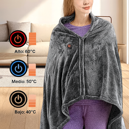 Manta Electrica Calefactable con cremallera